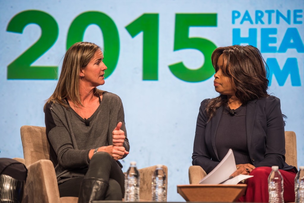 Olympic Soccer Champ Brandi Chastain and FOX NFL Sunday Reporter  Pam Oliver. (Credit: PHA) 